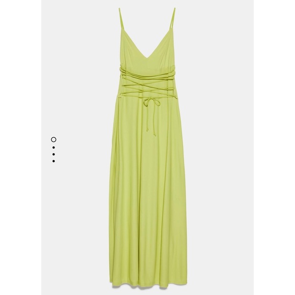zara lime green dress